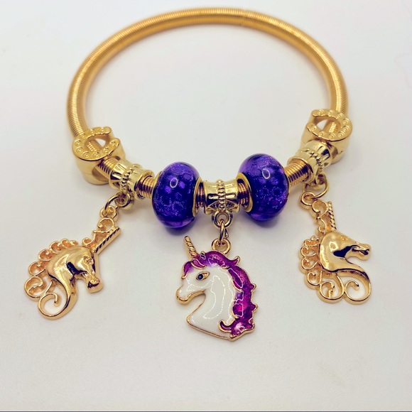 Bracelet golden Unicorns and lucky horse shoes! - Picture 7 of 9